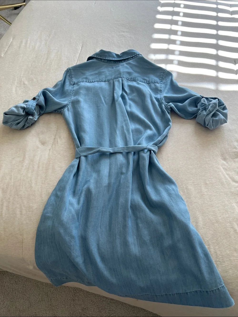 Banana Republic Light Blue Denim Shirt Midi Dress - Picture 4 of 4